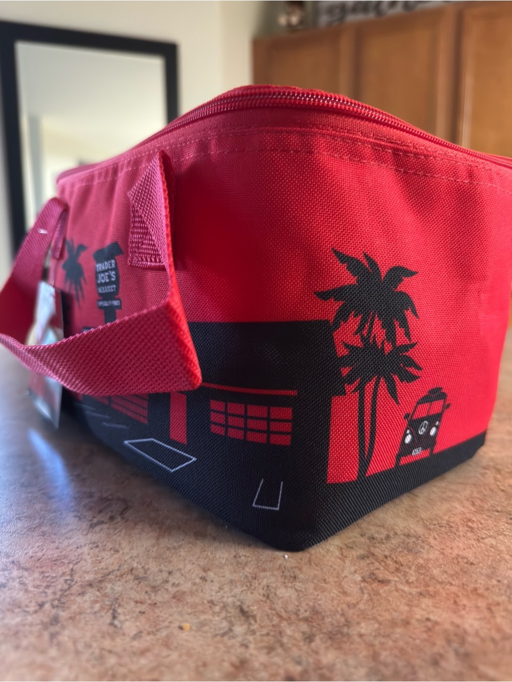 Red and Black Insulated Cooler Tote - Trader Joe's